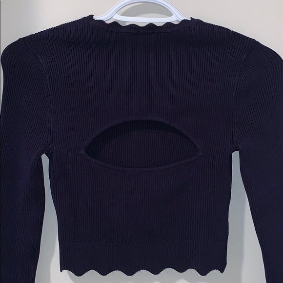 Bebe Bandage Crop Top w/ Cut Out - Picture 3 of 4